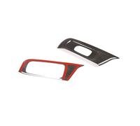Cadre de commutateur de lève-vitre en fibre de carbone véritable, modification intérieure de voiture compatible avec Porsche 718 911 2016-2019(Black)