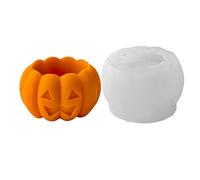 Cadre de concoction sur le thème saisonnier avec spectraux étranges - Outil de cuisson flexible pour projets de chocolat, savon, spectres, citrouilles, Halloween, artisanat en silicone