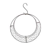 Cadre de couronne de lune - Cage de nidification en fil de fer suspendu, anneau de panier d'alimentation pour oiseaux, support de décoration d'arbre de jardin, station d'approvisionnement en plein air
