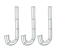 Cadre de Couronne de Noël Forme Canne en Fer, 3 Pièces | Base Stable et Réutilisable, pour Fleurs et Ornements, Finition Lisse, Vert