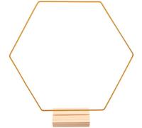 Cadre de Couronne Décorative en Bois et Métal pour Mariage DIY | Support Réutilisable à Surface Lisse, Fixation Facile des Fleurs, pour Macramé, Dentelle, Vitrines et Créations Artisanales