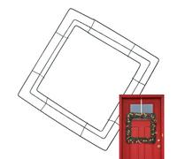Cadre de couronne en fil, kit de fabrication de grue, cadre de couronne carré en métal, décoration de fête de vacances accessoires de guirlande de Noël, forme de cadre en fil métallique pour Noël