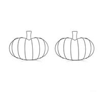 Cadre de couronne en fil métallique en forme de citrouille pour récolte d'automne et décorations d'Halloween à suspendre à la porte d'entrée