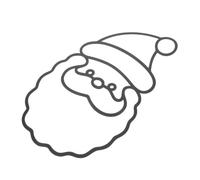 Cadre de Couronne Père Noël en Fer, Décoration Murale de Noël | Forme Festive Noire, à Suspendre Polyvalente, Fixation Facile, Structure Métallique pour Créations Décoratives