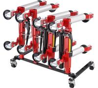 Cadre de cric pour voiture VEVOR Cadre de stockage avec roues pivotantes à 360°, support de cric avec cliquet hydraulique, cadre de stockage avec support de cric, capacité pour 4 crics