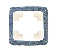 Cadre de crochet pour tapis | Cadre de bande de broderie en flanelle, cercle à broder avec 4 coins en mousse anti-collision pour débutants en tricot
