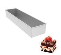 Cadre de cuisson rectangulaire réglable 41,7 × 10 × 6 cm - Revêtement antiadhésif - Alliage d'aluminium - Partie latérale amovible - Facile à nettoyer - Moule à tiramisu - Convient pour les brownies