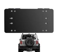 Cadre de de treuil - Fente pour Boulon de 10", Support d'immatriculation en Aluminium, mécanisme Rabattable Pratique avec Fonctions de Protection | Accessoire de véhicule Fonctionnel pour Monta