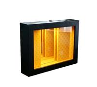 Cadre de décoration de bureau - 7,09 pouces Infinity Mirror Led Cadre photo | Lampe de nuit lumineuse 3D Abyss - Ornement de bureau créatif en bois pour chambre à coucher bureau décoration intérieure