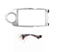 Cadre De Façade D'autoradio pour Toyota pour Yaris (2012-2017) avec Écran 2Din 9 Pouces Intégré Au Tableau De Bord Panneau D'autoradio(Frame and Cables)