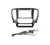 Cadre de façade Radio Montage Panneau Kit Adaptateur Android Radio Tableau Bord Cadre Voiture Carénage pour Mitsubishi pour Pajero pour Sport 2016-2020 2021(Câble du Cadre A)