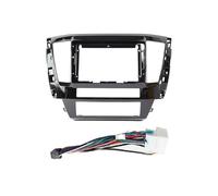 Cadre de façade Radio Montage Panneau Kit Adaptateur Android Radio Tableau Bord Cadre Voiture Carénage pour Mitsubishi pour Pajero pour Sport 2016-2020 2021(FrameB Cable)