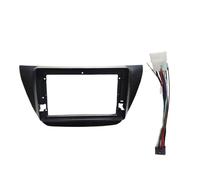 Cadre de façade Radio pour Mitsubishi pour Lancer IX 2005-2008 Autoradio Carénages Stéréo Tableau Bord Panneau Cadre 2 Din DVD GPS MP5 Housse Lecteur Android(Black Frane B Cable)