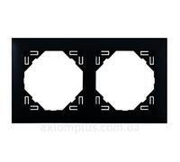 Cadre de finition double LOGUS 90 noir mat