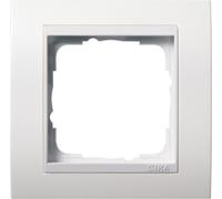 Cadre de finition simple Gira 0211327 blanc pur avec cadre intermédiaire
