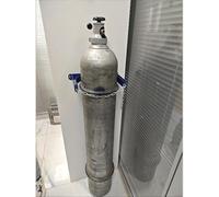 Cadre de fixation for bouteille de gaz Support mural for bouteille de gaz robuste avec chaîne de sécurité Usine/laboratoire(1 Bottle - 35cm (13 4/5"))