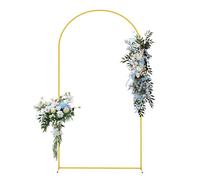 Cadre de fond doré pour arche de mariage - Cadre de fond d'arche de mariage métallique - Support de fond d'arche de mariage portable - Cadre de porte décoratif Hi