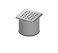 TECEdrainpoint S cadre de grille, acier inoxydable, 100x100mm, incl. grille design quadratum, 3660007