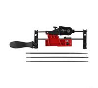 Cadre de guidage d'affûtage de chaîne de tronçonneuse pour une utilisation avec des limes rondes standard pour maintenir une coupe constante et une longévité de chaîne