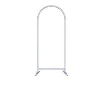 Cadre de jardin, Support d'arche de mariage en alliage d'aluminium, support métallique, décorations d'arche, cadre(Silver H200x100cm)