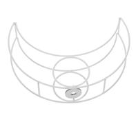 Cadre de Lampe Lune DIY en Fer Blanc pour Lampes et Lanternes | Armature Abat-jour, Usage Table de Chevet et Bureau, Structure Rigide Peu Déformable, Forme Lunaire