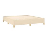 Cadre de lit 160x200 cm - 2 personnes - LEMON - sans matelas - crème tissu 819