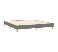 Cadre de lit 160x200 cm - 2 personnes - LEMON - sans matelas - gris foncé tissu 870