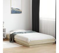 Cadre de lit 90x190 cm avec lumières LED RGB, sommier Moderne en Bois d'ingénierie pour Chambre Adulte et Adolescent, Lattes Robustes pour Un Sommeil reposant, Design Contemporain et Tendance