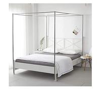 Cadre de lit à baldaquin en Acier Inoxydable à 4 Coins, Support de moustiquaire, Cadre de Filet de lit à baldaquin, Accessoires de décoration de Chambre complète