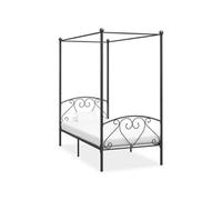 Cadre de lit à baldaquin Gris Métal 90 x 200 cm