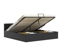 vidaXL Cadre de lit à rangement hydraulique Noir Similicuir 160x200 cm 285514