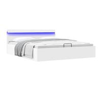 Cadre de Lit à Stockage LED Cappuccino Similicuir 180x200 cm Rembourré vidaXL