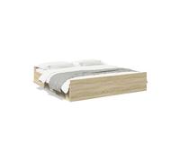 vidaXL Cadre de lit avec tiroirs 180x200 cm Chêne Sonoma sans matelas 3280274