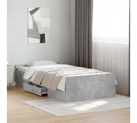 Cadre de Lit à Tiroirs Sommier à Lattes Adulte Chambre Bois d'Ingénierie vidaXL