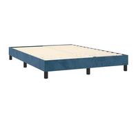 Cadre de lit adulte/Lit 2 places, LEMON, sans matelas - bleu foncé 140x200 cm velours 318