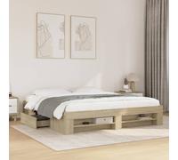 Cadre de Lit Adulte Meuble Chambre à Coucher Intérieur Bois d'Ingénierie vidaXL