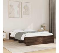 vidaXL Cadre de lit sans matelas 90x200 cm bois d'ingénierie chêne marron