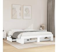 Cadre de Lit Adulte Meuble Chambre à Coucher Intérieur Bois d'Ingénierie vidaXL