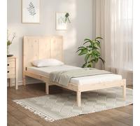 Cadre de Lit Adulte Meuble Sommier à Lattes Chambre Intérieur Bois Massif vidaXL