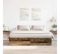 Cadre de Lit Adulte Sommier à Lattes Meuble de Chambre Maison Intérieur vidaXL
