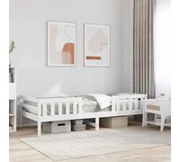 Cadre de Lit Adulte Sommier Meuble Chambre Intérieur Bois de Pin Massif vidaXL