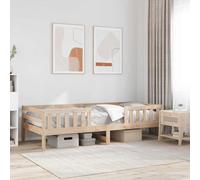 Cadre de Lit Adulte Sommier Meuble Chambre Intérieur Bois de Pin Massif vidaXL