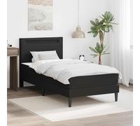 vidaXL Cadre de lit moderne en simili cuir avec tête de lit et bandes LED