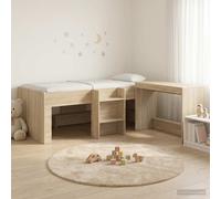 Cadre de Lit avec Bureau Bois d'ingénierie Combo Mobilier chambre vidaXL vidaXL