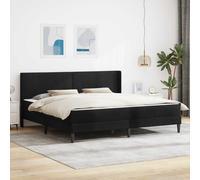 vidaXL Cadre de lit avec Matelas Noir 180 x 200 cm Velours, Mobilier de Chambre, Cadre de lit Moderne, Design Contemporain, Velours Durable, Essentiel pour Un Sommeil stylé