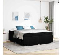 vidaXL Cadre de lit avec matelas en tissu bleu 160 x 200 cm