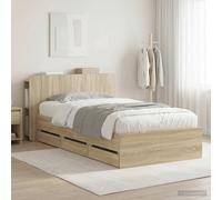 vidaXL Cadre de lit avec rangement avec tiroir Sonoma gris 80 x 200 cm