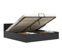 vidaXL Cadre de lit à rangement hydraulique Noir Similicuir 160x200 cm 285514