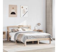 Cadre de Lit avec Tête de Lit Adulte Chambre Intérieur Bois de Pin vidaXL