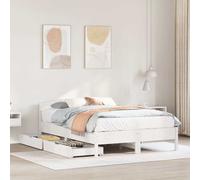 Cadre de Lit avec Tête de Lit Adulte Meuble Chambre Intérieur Bois de Pin vidaXL